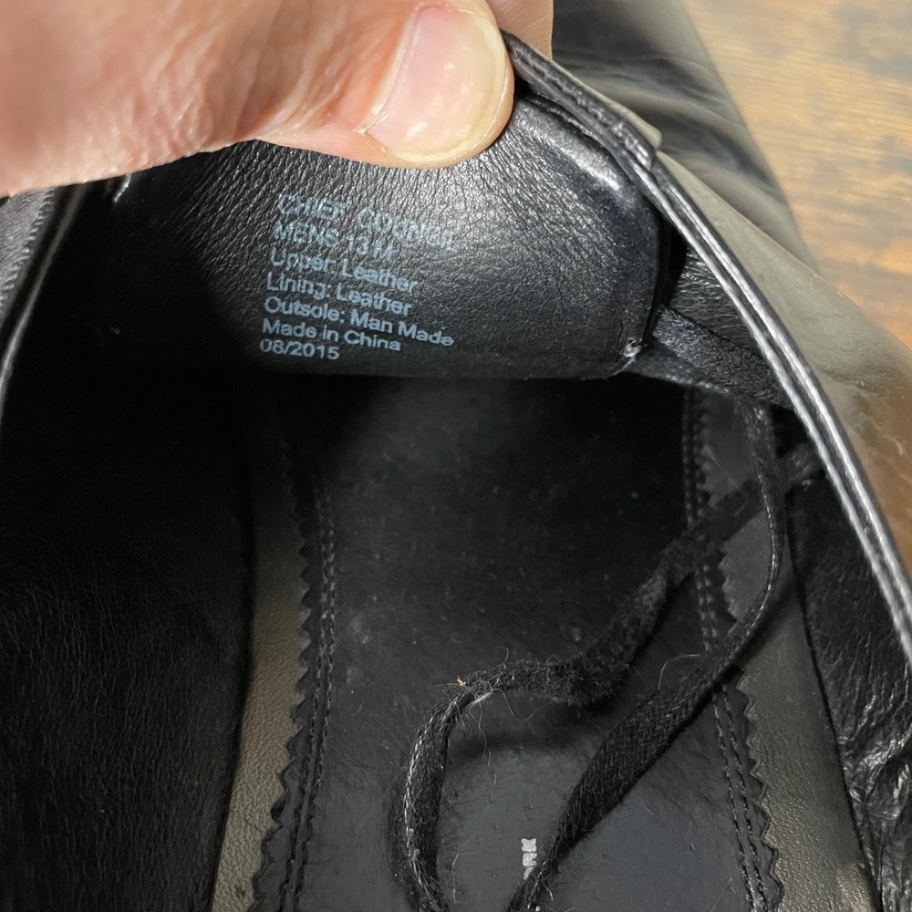 Kenneth Cole New York Chief Council Leather Oxfords Shoes Black SZ 13 - Picture 9 of 9